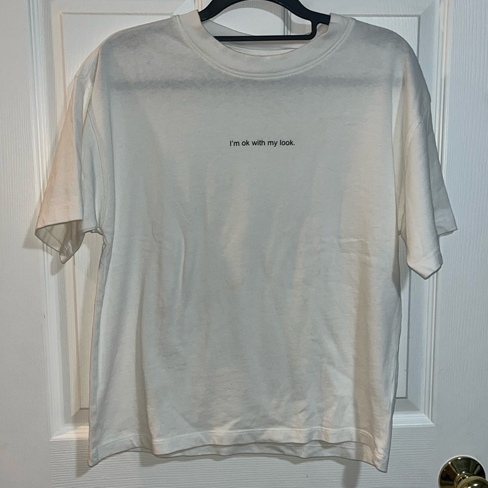 Zara white t shirt, used once, in mint condition